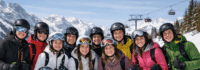 Gruppenfoto auf der Ski Klassenfahrt Oberammergau