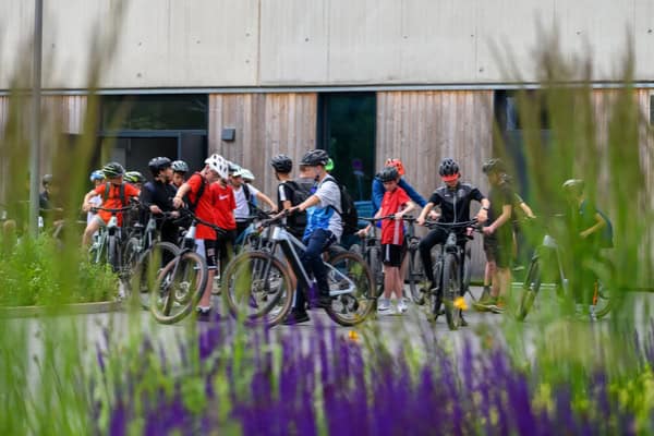Klassen haben Spaß bei der Mountainbike Klassenfahrt im Fichtelgebirge
