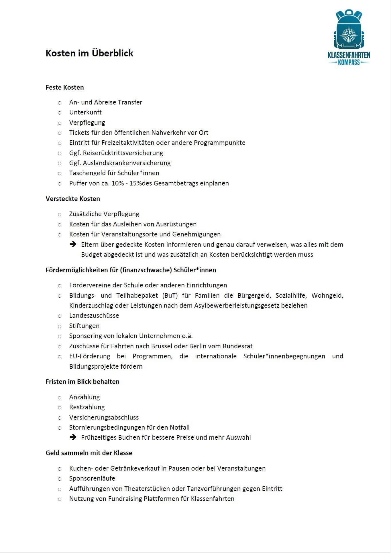 Klassenfahrten in Städte mit Kultur