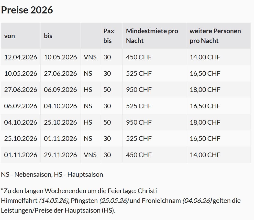 Preise Haus Jenatsch 2026
