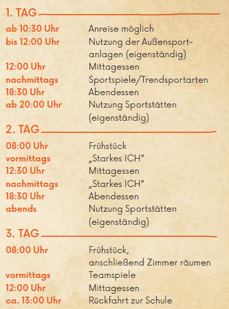 Beispielprogramm der Starkes Ich Klassenfahrt in Werdau