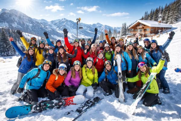 Skigruppe am Schliersee