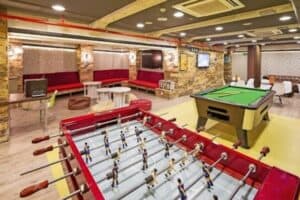 Kicker in der Unterkunft