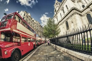 Typisch englischer Bus in London