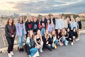 Gruppenfoto auf LevelUp Klassenfahrt